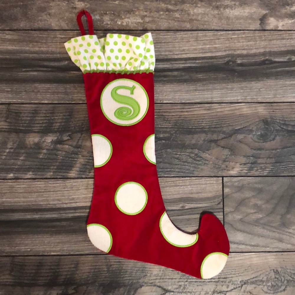Initial ‘s’ mudpie Christmas stocking